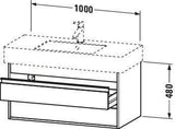 DURAVIT Ketho Waschtischunterbau 1000 mm wandhängend, 2 Schubkästen, weiß matt, für Vero 032910