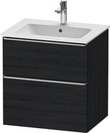 DURAVIT D-Neo Waschtischunterbau 610 mm Eiche Schwarz mit Bronze Griff – wandhängend