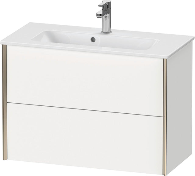 DURAVIT XViu Waschtischunterbau wandhängend 810 mm, 2 Schubladen, champagner matt/weiß matt