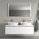 DURAVIT L-Cube Konsole variabel 45 mm weiß matt mit 2 Ausschnitten, 550 mm tief