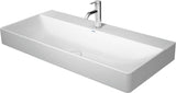 DURAVIT DuraSquare Waschtisch 1000 mm, 1 Hahnloch mittig, ohne Überlauf, weiß