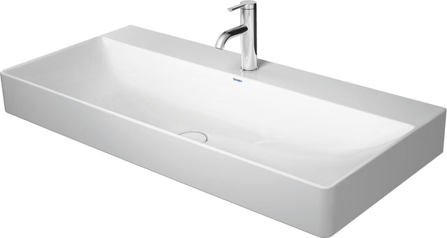 DURAVIT DuraSquare Waschtisch 1000 mm, 1 Hahnloch mittig, ohne Überlauf, weiß