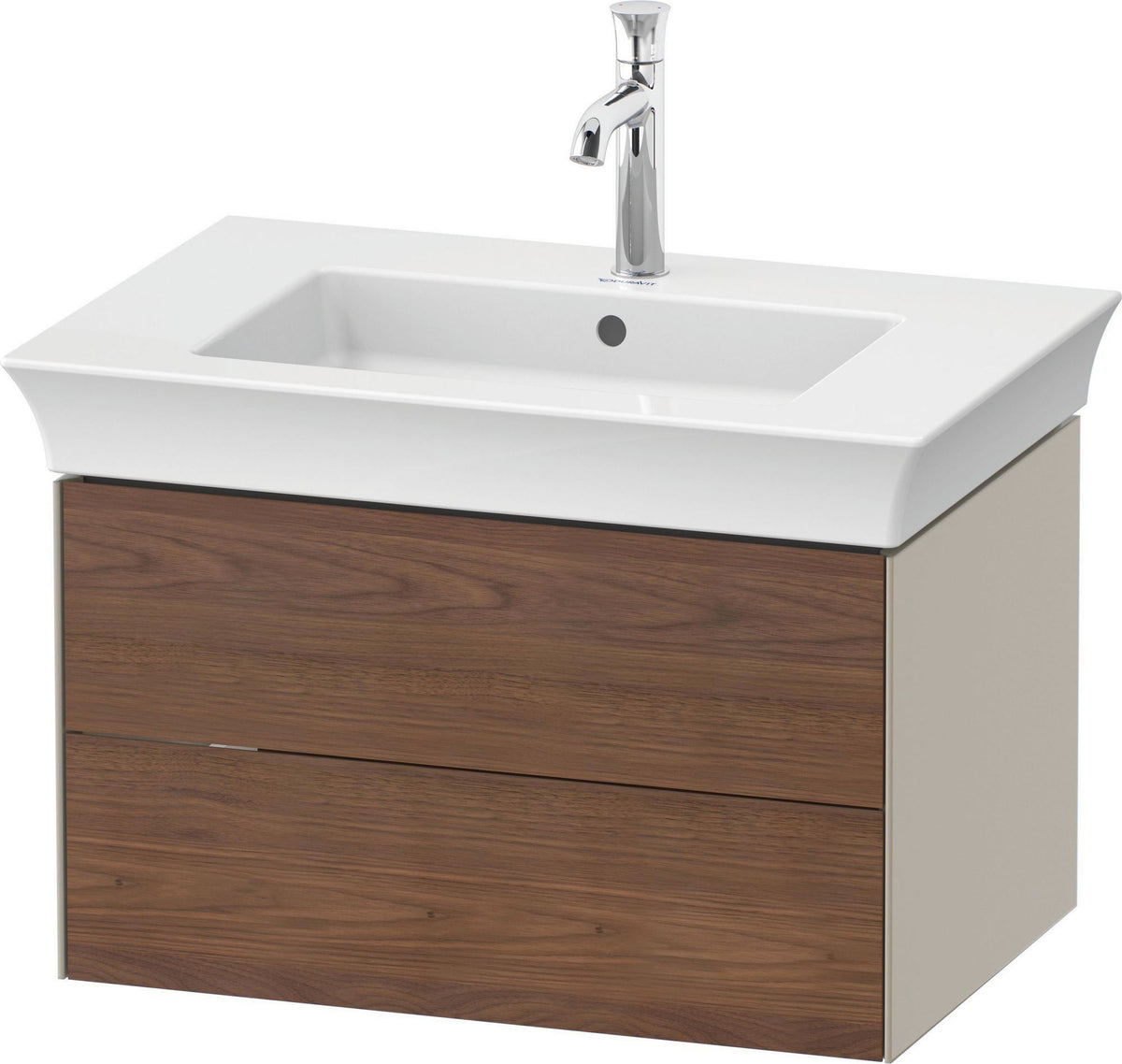 DURAVIT White Tulip Waschtischunterbau 684 mm, 2 Schubkästen, weiß seidenmatt, LED