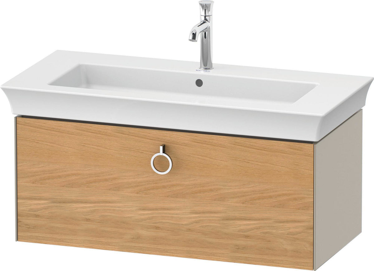 DURAVIT White Tulip Waschtischunterbau 984 mm, 1 Auszug, wandhängend, weiß seidenmatt, mit Griff