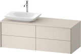 Duravit XVIU Waschtischunterbau 1400 mm Champagner Matt mit Konsolenplatte und 4 Schubkästen