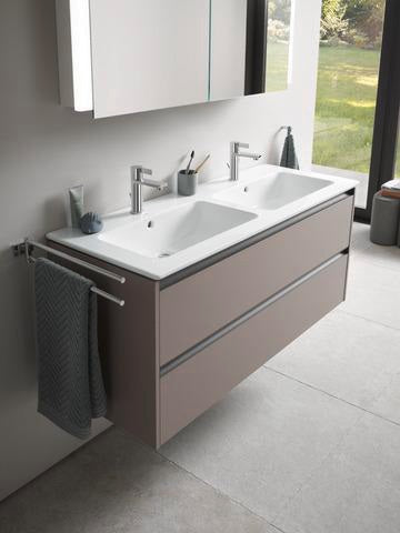 DURAVIT Ketho.2 Waschtischunterbau 1280 mm betongrau matt mit 2 Schubkästen und Soft-Close