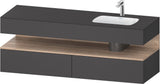 DURAVIT Qatego Einbauwaschtisch mit Konsolenwaschtischunterbau 1600 mm Weiß Matt