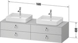 DURAVIT White Tulip Konsolen-Waschtischunterbau 1600 mm, 4 Schubkästen, LED, Philippe Starck