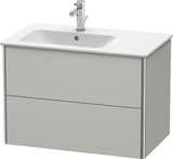 Duravit XSquare Waschtischunterbau 810 mm betongrau matt mit 2 Schubkästen und Tip-On-Technik