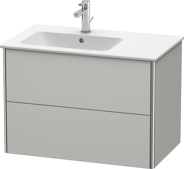Duravit XSquare Waschtischunterbau 810 mm betongrau matt mit 2 Schubkästen und Tip-On-Technik