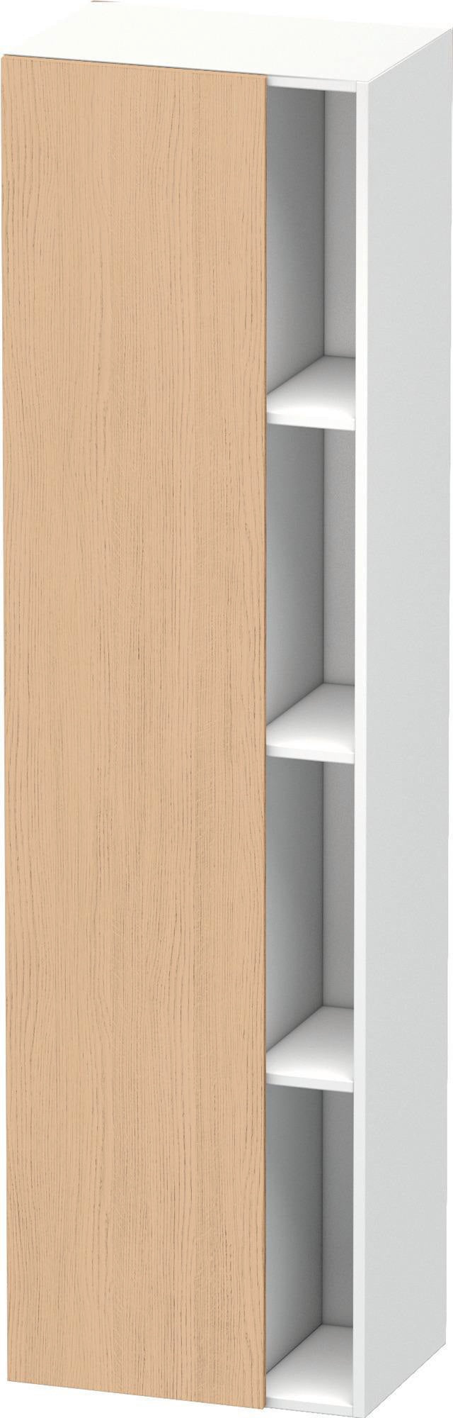 DURAVIT DuraStyle Hochschrank 360x500x1800mm, 1 Tür links, weiß matt – Wandhängend mit Soft-Close
