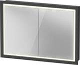 DURAVIT L-Cube Spiegelschrank 800 mm, LED-Beleuchtung, Weiß, Soft-Close, 2 Türen