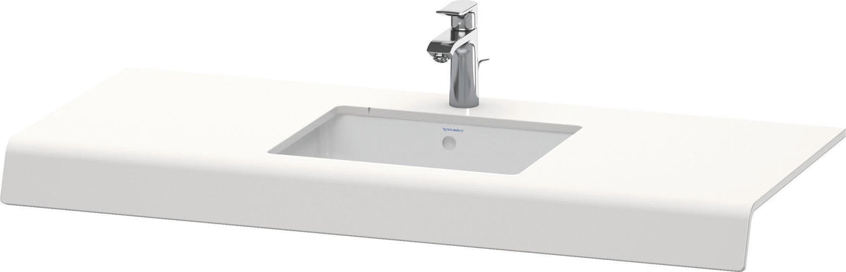 DURAVIT DuraStyle Konsole 800 mm weiß matt mit 1 Ausschnitt – Wandhängende Waschtischplatte