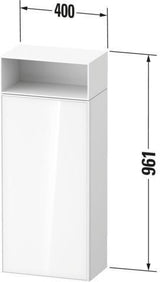 Duravit Zencha Halbhochschrank 961x400x240mm Eiche Anthrazit Matt mit Tip-on Technik