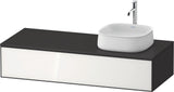 Duravit Zencha Konsolen-Waschtischunterbau 1300 mm Eiche Anthrazit mit Auszug