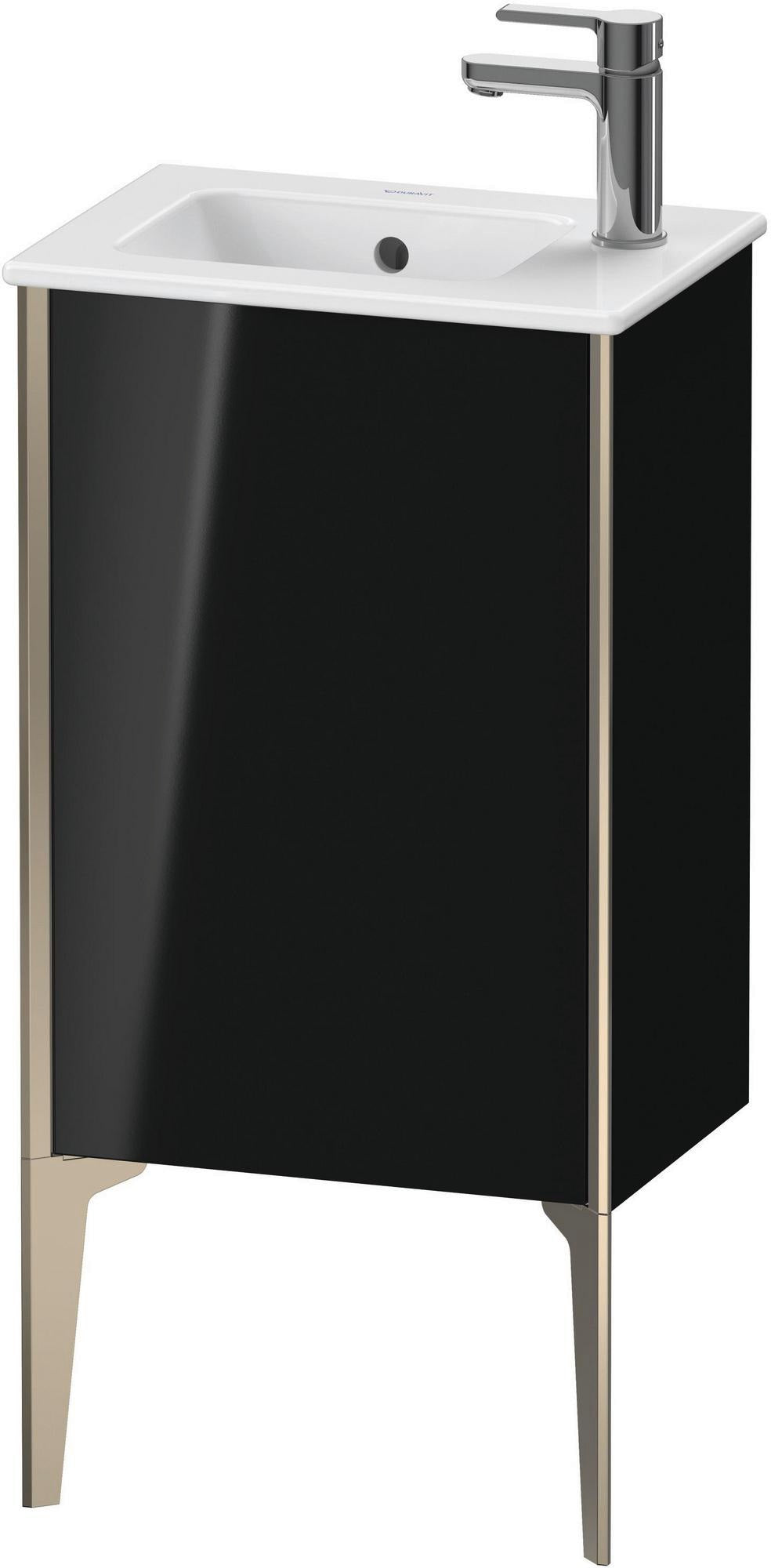 Duravit XViu Waschtischunterbau bodenstehend 594 mm, 1 Tür rechts, champagner matt/schwarz hochglanz