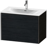 DURAVIT XViu Waschtischunterbau wandhängend 810 mm Eiche mit 2 Schubkästen und Push-Open