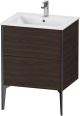 DURAVIT XViu Waschtischunterbau bodenstehend 610 mm, 2 Auszüge, weiß matt – Tip-On & Soft-Close
