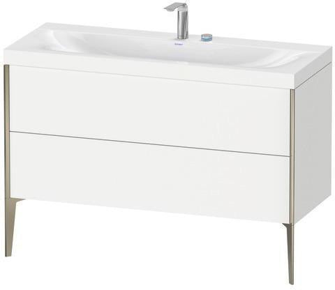 Duravit XViu Möbelwaschtisch-Set 1200 mm mit Unterschrank Nussbaum und Keramik-Waschtisch