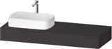 DURAVIT Qatego Konsole Studio F. A. Porsche 1400 mm wandhängend mit Ausschnitt links