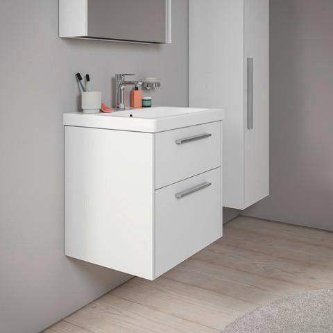 DURAVIT D-Code Halbhochschrank 400 mm, rechts, Basalt Matt, 1 Tür, Glasböden