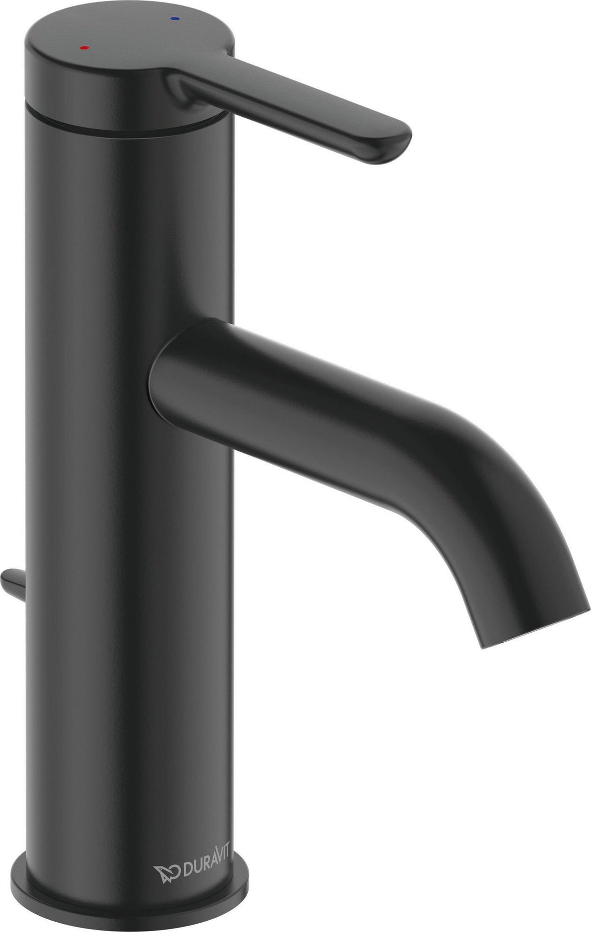 Duravit C.1 Einhebel-Waschtischmischer M mit Zugstange, Schwarz Matt