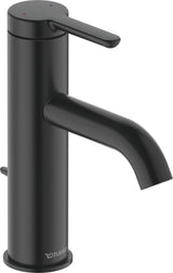 Duravit C.1 Einhebel-Waschtischmischer M mit Zugstange, Schwarz Matt