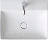 Duravit DuraSquare Waschtisch 600 mm weiß mit Hahnloch ohne Überlauf für Wandmontage