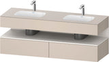 DURAVIT Qatego Studio F. A. Porsche Waschtischset 1600 mm mit Konsolenwaschtischunterbau, 2 Auszüge