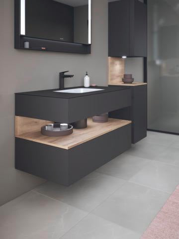 DURAVIT Qatego Einbauwaschtisch mit Konsolenwaschtischunterbau 1000 mm, 1 Auszug, antibakteriell