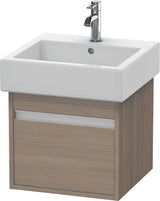 Duravit Ketho Waschtischunterbau 440x450x410mm Eiche Terra, 1 Auszug, wandhängend