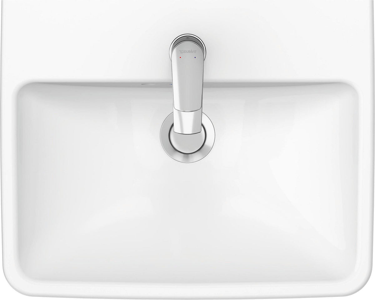 Duravit No.1 Handwaschbecken 500 mm weiß mit Überlauf und Hahnlochbank, wandhängend