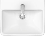 Duravit No.1 Handwaschbecken 500 mm weiß mit Überlauf und Hahnlochbank, wandhängend