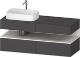 DURAVIT Qatego Studio F. A. Porsche Konsolenwaschtischunterbau 1400 mm Weiß Matt mit LED-Nischenbeleuchtung
