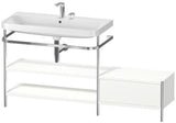 Duravit Waschtischset Happy D.2 Plus 1600x490mm ein Hahnloch taupe supermatt