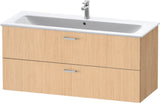 Duravit XBase Waschtischunterbau wandhängend 600 mm, 2 Schubkästen, weiß matt, Soft-Close
