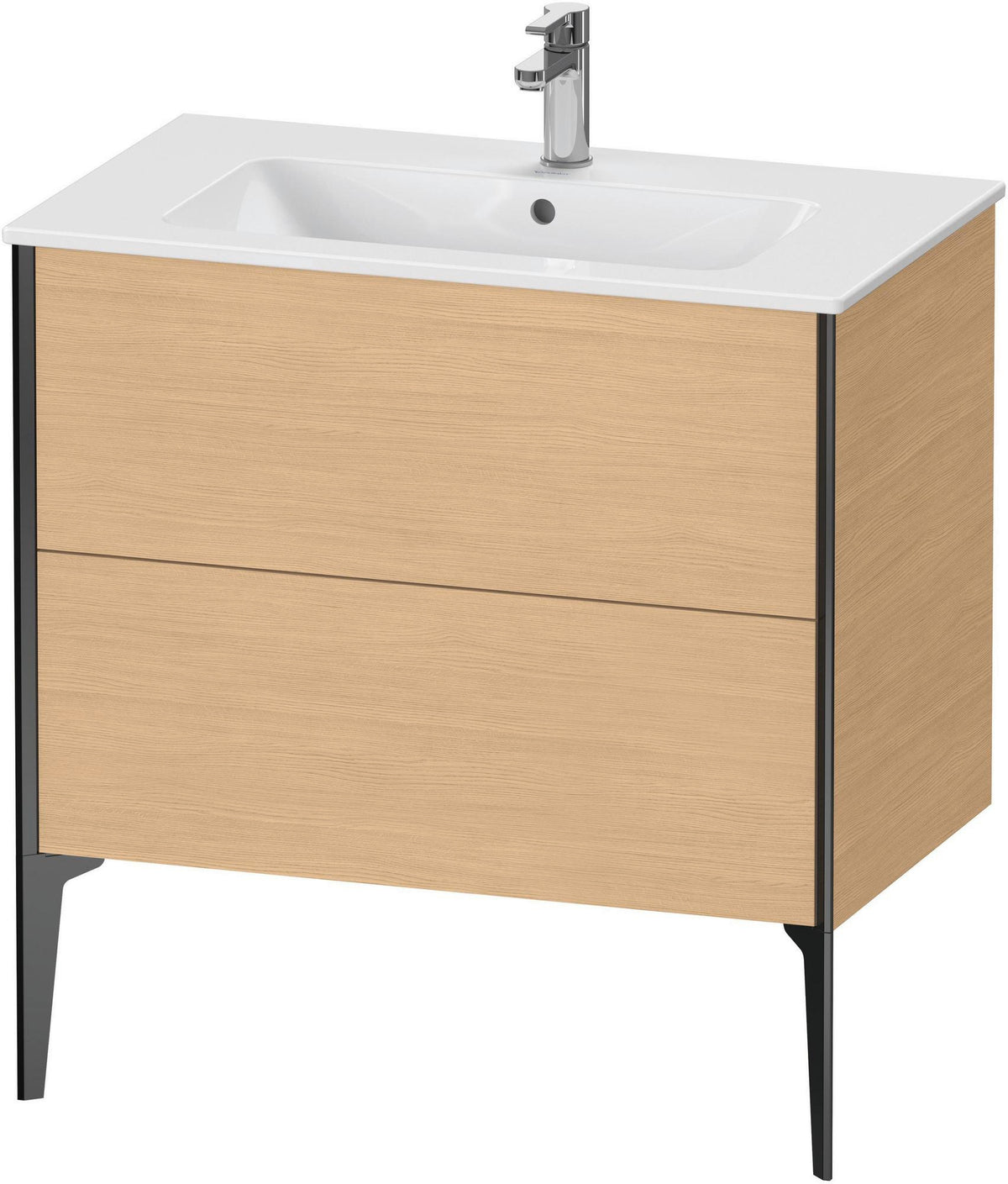 DURAVIT XViu Waschtischunterbau bodenstehend 594x810x480 mm mit 2 Auszügen, weiß matt