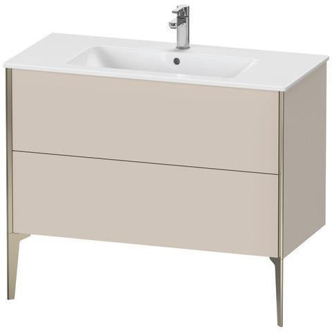 Duravit Waschtischunterbau XVIU 1010x834x480mm 2 Auszüge Nussbaum Mitte