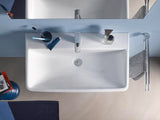 Duravit No.1 Möbelwaschtisch 550 mm weiß mit Überlauf und Hahnlochbank