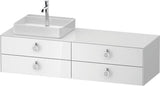 Duravit White Tulip Waschtischunterbau 1600 mm Nussbaum Links von Philippe Starck