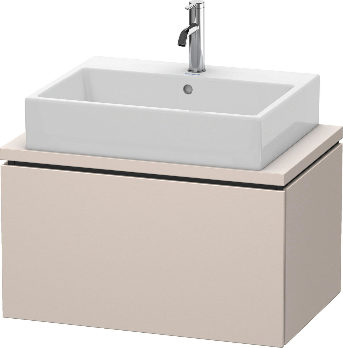 DURAVIT L-Cube Konsolenwaschtischunterbau 720 mm betongrau matt mit Tip-on-Auszug