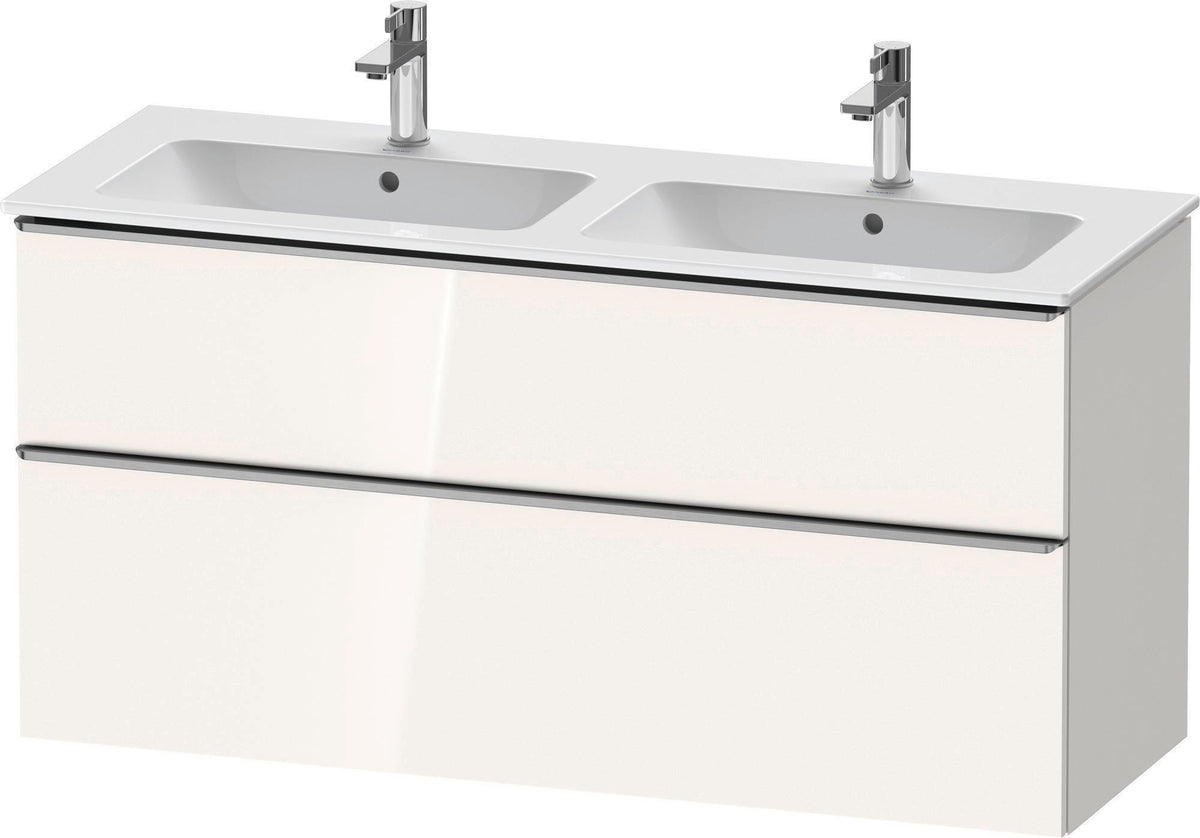 Duravit D-Neo Waschtischunterbau 1280 mm betongrau matt – wandhängend, 1 Auszug, Bronze Griff