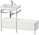 Duravit Happy D.2 Plus Waschtischset 1200 mm taupe supermatt – Einrichtungssystem Nussbaum rechts, bodenstehend, mit Hahnloch
