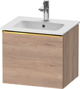 DURAVIT D-Neo Waschtischunterbau 510 mm Eiche Schwarz Matt mit Bronze Griff