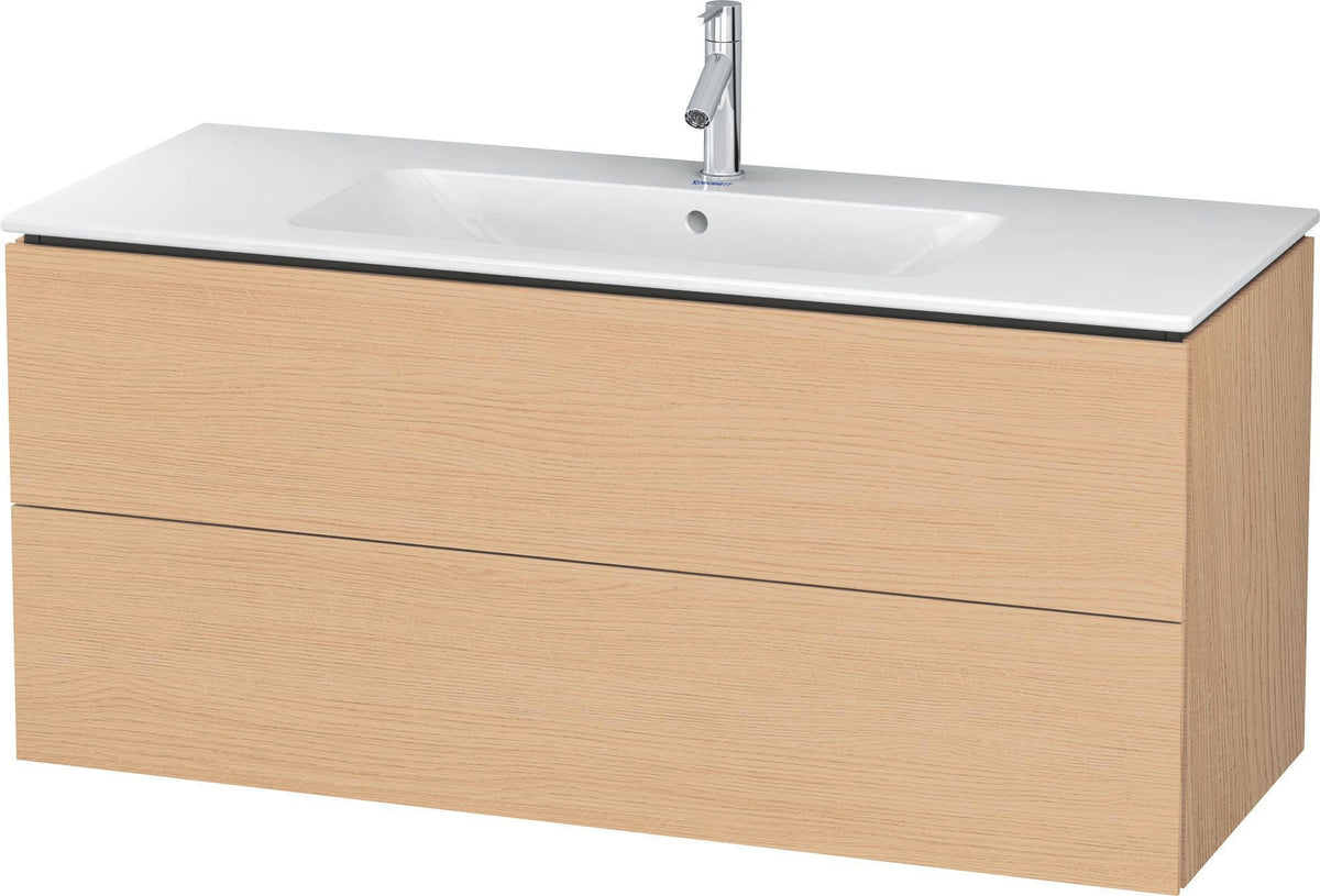 Duravit L-Cube Waschtischunterbau 1220 mm taupe matt mit 2 Schubkästen und Tip-On-Technik