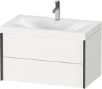 weiß / m.Viu,2Schubk.503x800x480mm 1Hl,schwarz / weiß matt