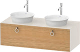 Duravit White Tulip Konsolenwaschtischunterbau 1300 mm Eiche mitte, 1 Auszug, weiß seidenmatt