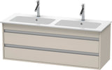 DURAVIT Ketho Waschtischunterbau 1270 mm betongrau matt mit 2 Schubkästen und Soft-Close
