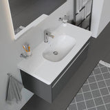Duravit D-Code Möbelwaschtisch 1050 mm Weiß mit Überlauf und Hahnlochbank – Wandhängend