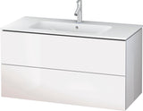 Duravit L-Cube Waschtischunterbau 1020 mm taupe matt – wandhängend, 2 Schubkästen, Tip-On